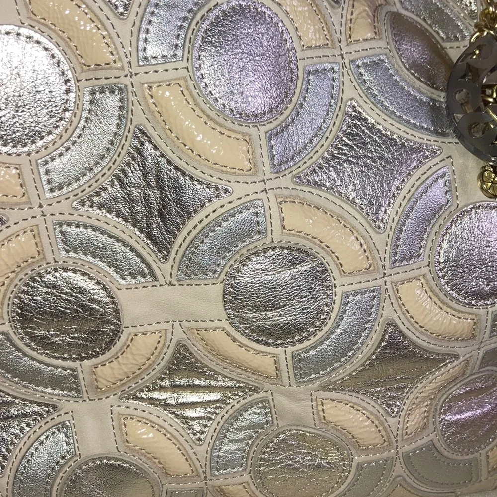 Coach Peyton Leather Mosiac Shoulder Bag - Picture 5 of 12